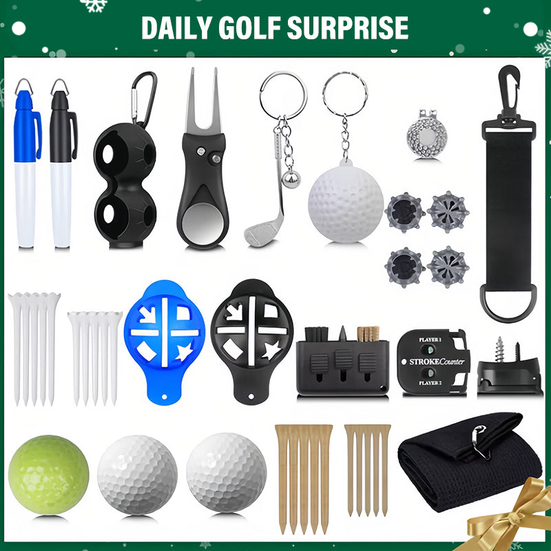 🎄⛳️ Calendrier de l'Avent de Noël pour golfeurs, 24 pièces – Une surprise golfique chaque jour, améliorez votre jeu et profitez d'une qualité durable !
