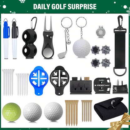 🎄⛳️ Calendrier de l'Avent de Noël pour golfeurs, 24 pièces – Une surprise golfique chaque jour, améliorez votre jeu et profitez d'une qualité durable !