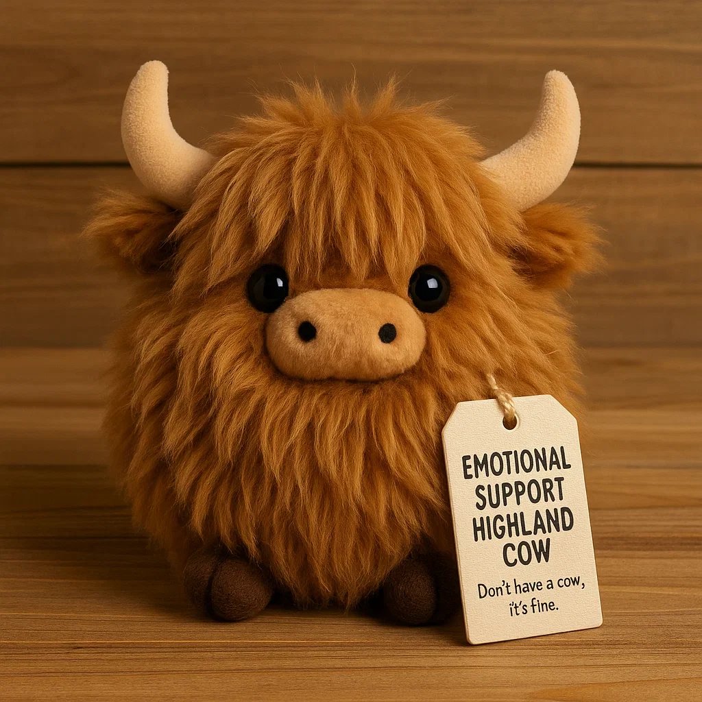 🎅Prévente de Noël 50 % DE RÉDUCTION🎁Peluche vache des Highlands pour soutien émotionnel🎉