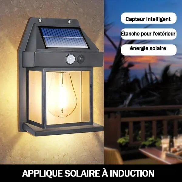 🔥VENTE LIMITÉE 50 % DE RÉDUCTION🔥Applique murale solaire à détecteur de mouvement en tungstène