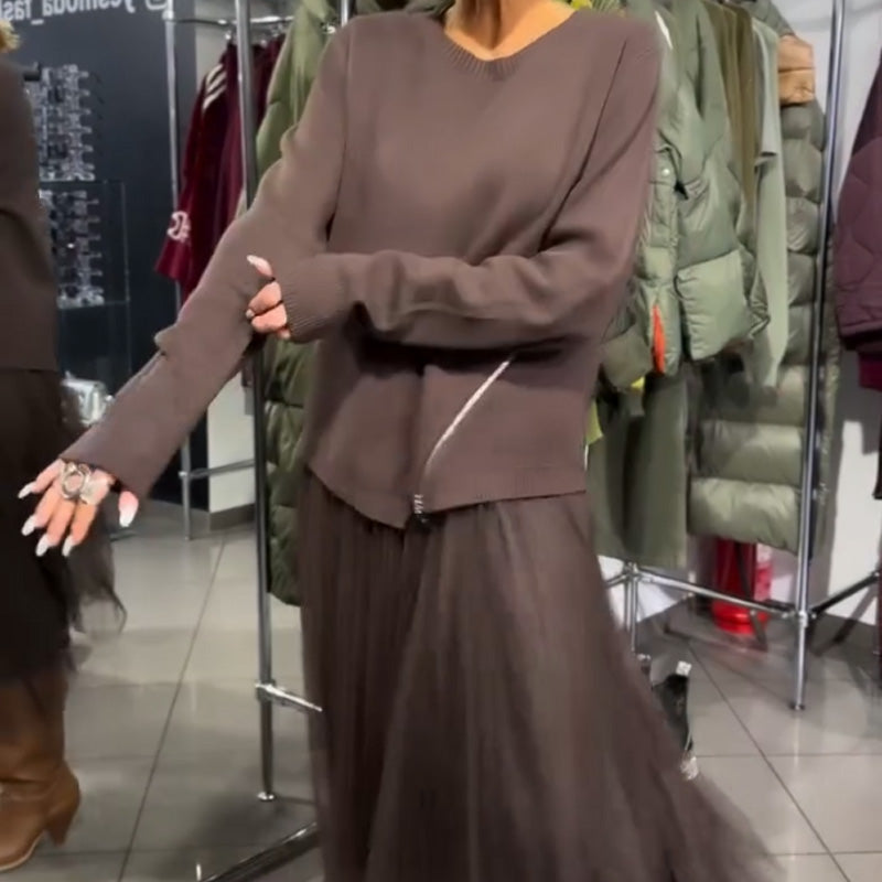 🔥VENTE LIMITÉE 50 % DE RÉDUCTION🔥Robe élégante en maille et tulle pour femme🔥Livraison gratuite