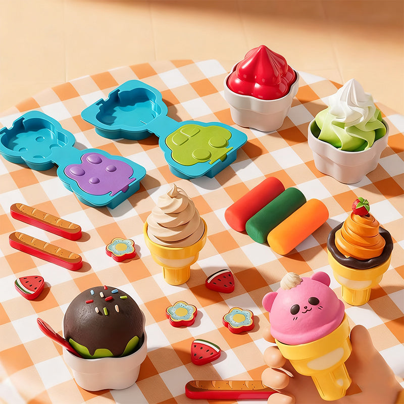 🎄Soldes de Noël 50 % de réduction🍦✨【Kit de pâte à modeler DIY pour enfants】✨ - Kit de pâte à modeler créatif pour les jeux de rôle et le développement des capacités sensorielles des enfants, le cadeau idéal !🎁