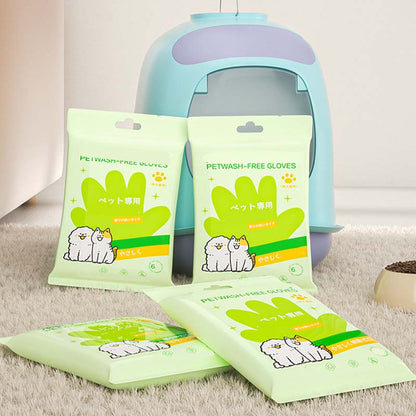 🔥VENTE LIMITÉE 50 % DE RÉDUCTION🔥Gants de toilettage sans rinçage pour animaux domestiques avec effet neutralisant les odeurs