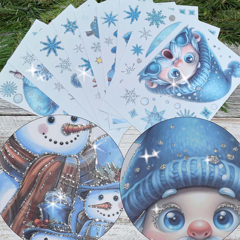 🎄 50% DE RÉDUCTION! ✨ DÉCORATION DE FENÊTRE MAGIQUE DE NOËL - Autocollant Scintillant Sans Colle, Effet Brillant Intérieur/Extérieur, Facile à Appliquer et à Retirer 🎅🌟