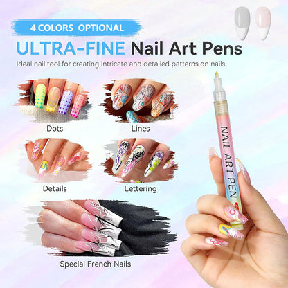🔥VENTE LIMITÉE 50 % DE RÉDUCTION🔥🎄Promotion Exceptionnelle de Noël🎁Kit de 12 Stylos Professionnels pour Nail Art