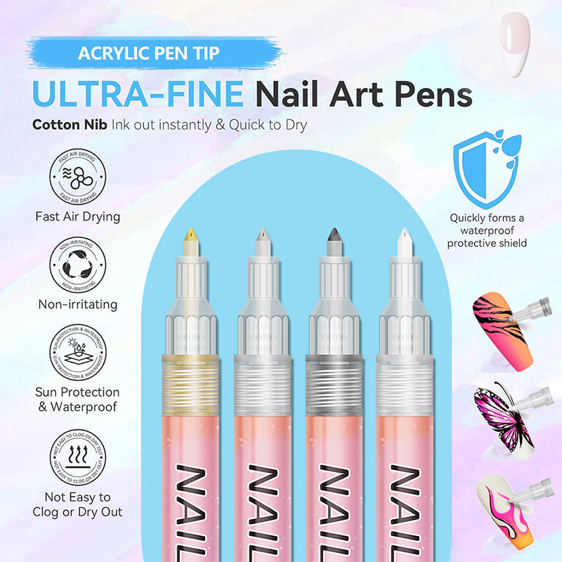 🔥VENTE LIMITÉE 50 % DE RÉDUCTION🔥🎄Promotion Exceptionnelle de Noël🎁Kit de 12 Stylos Professionnels pour Nail Art