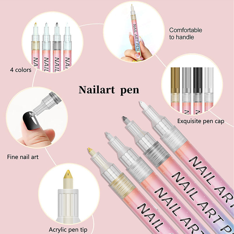 🔥VENTE LIMITÉE 50 % DE RÉDUCTION🔥🎄Promotion Exceptionnelle de Noël🎁Kit de 12 Stylos Professionnels pour Nail Art