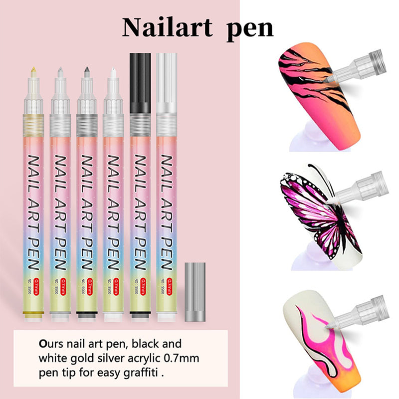🔥VENTE LIMITÉE 50 % DE RÉDUCTION🔥🎄Promotion Exceptionnelle de Noël🎁Kit de 12 Stylos Professionnels pour Nail Art