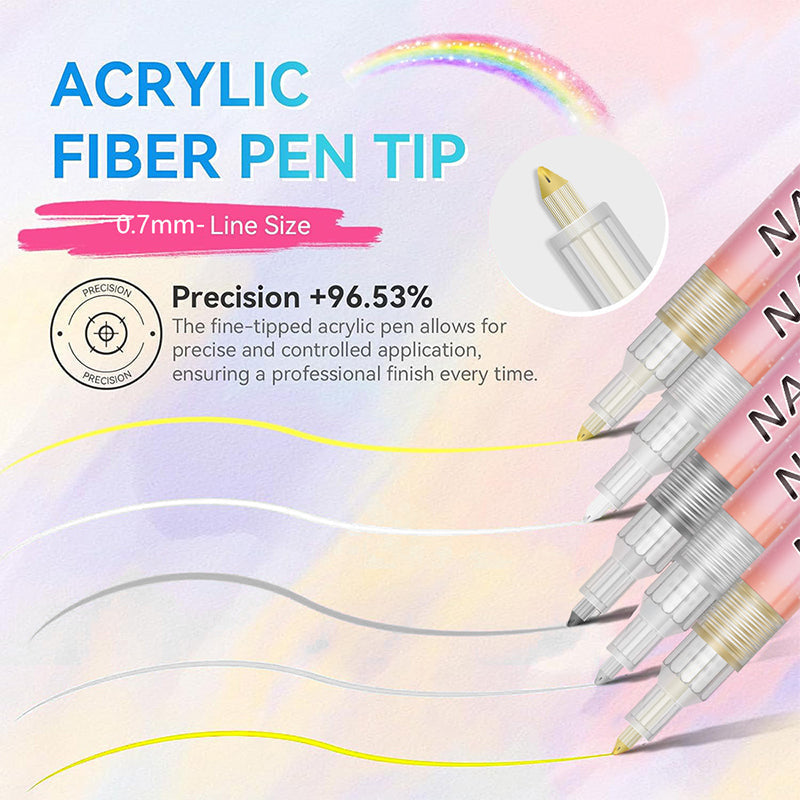 🔥VENTE LIMITÉE 50 % DE RÉDUCTION🔥🎄Promotion Exceptionnelle de Noël🎁Kit de 12 Stylos Professionnels pour Nail Art