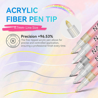 🔥VENTE LIMITÉE 50 % DE RÉDUCTION🔥🎄Promotion Exceptionnelle de Noël🎁Kit de 12 Stylos Professionnels pour Nail Art
