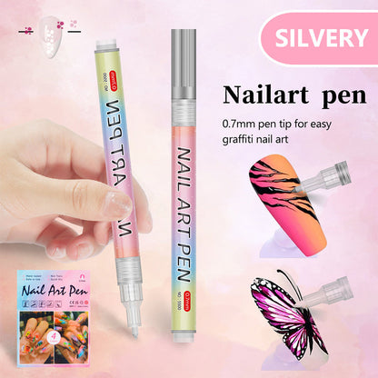 🔥VENTE LIMITÉE 50 % DE RÉDUCTION🔥🎄Promotion Exceptionnelle de Noël🎁Kit de 12 Stylos Professionnels pour Nail Art