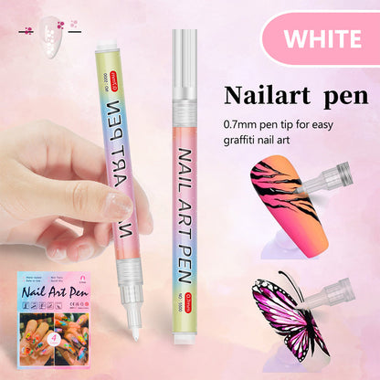 🔥VENTE LIMITÉE 50 % DE RÉDUCTION🔥🎄Promotion Exceptionnelle de Noël🎁Kit de 12 Stylos Professionnels pour Nail Art