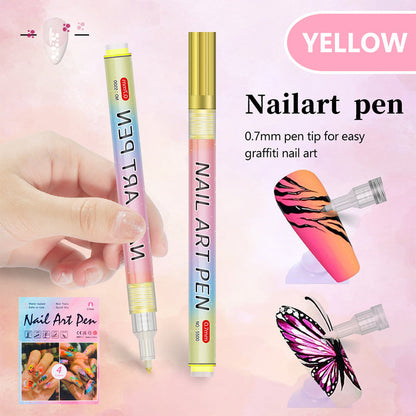 🔥VENTE LIMITÉE 50 % DE RÉDUCTION🔥🎄Promotion Exceptionnelle de Noël🎁Kit de 12 Stylos Professionnels pour Nail Art