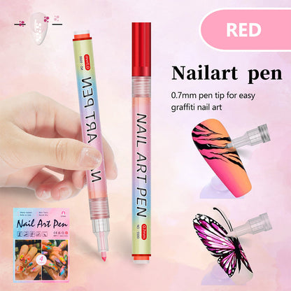 🔥VENTE LIMITÉE 50 % DE RÉDUCTION🔥🎄Promotion Exceptionnelle de Noël🎁Kit de 12 Stylos Professionnels pour Nail Art