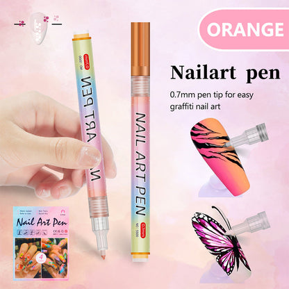 🔥VENTE LIMITÉE 50 % DE RÉDUCTION🔥🎄Promotion Exceptionnelle de Noël🎁Kit de 12 Stylos Professionnels pour Nail Art