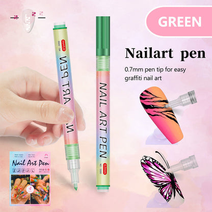🔥VENTE LIMITÉE 50 % DE RÉDUCTION🔥🎄Promotion Exceptionnelle de Noël🎁Kit de 12 Stylos Professionnels pour Nail Art