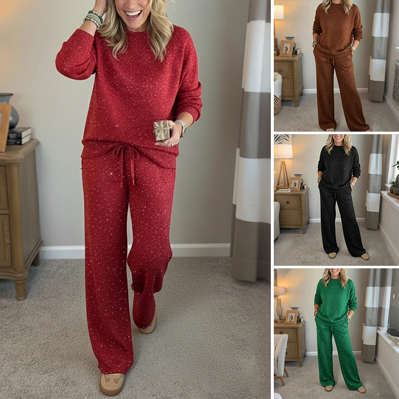 ⏰🔥OFFRE LIMITÉE : 50 % DE RÉDUCTION !🔥Plus de 50K+ unités vendues !Ensemble 2 pièces pour femme comprenant un pull à paillettes et un pantalon