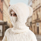 Bonnet Écharpe et Masque 3-en-1 Tricoté d'Hiver pour Femmes