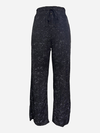 💖 Dernier jour de vente 50% de réduction💃Pantalon large à paillettes pour femme avec taille élastique