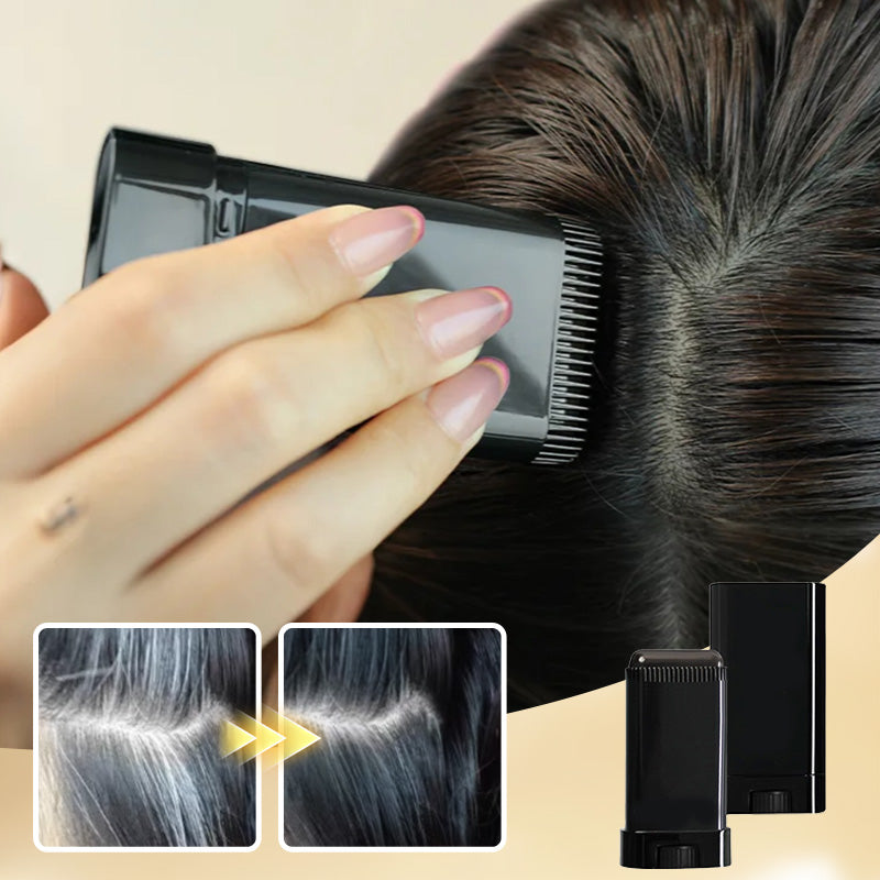 💇 PROMO LIMITÉE 50% DE RÉDUCTION ! 💥 Stick Coloration Instantanée 2-en-1 avec Peigne Intégré – Couvre Racines, Rapide, Portable ✨