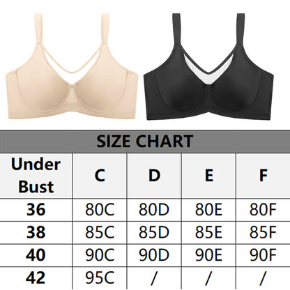 🏆 50% DE RÉDUCTION ! 💐Soutien-gorge élégant et transparent à couverture intégrale pour femmes rondes