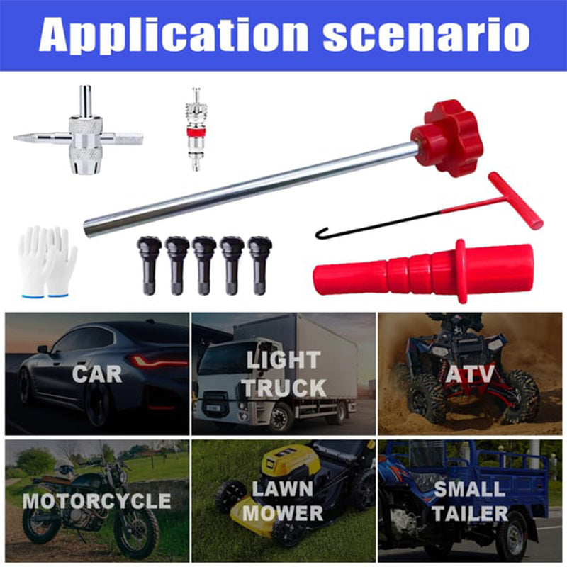 📢📢54% de réduction ! Kit d’outils pour valve de pneu de voiture à changement rapide – Polyvalent & Portable 🔧🚗