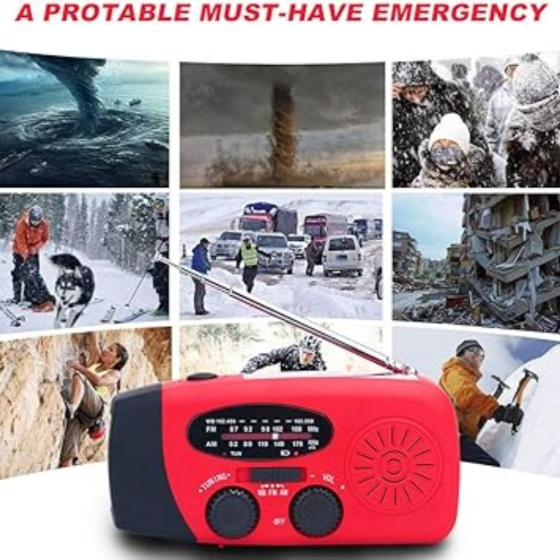 🆘 Sécurité Ultime Autonome - Radio de Survie Multifonction Solaire & Manivelle - Lampe Torche, Chargeur USB, Alerte