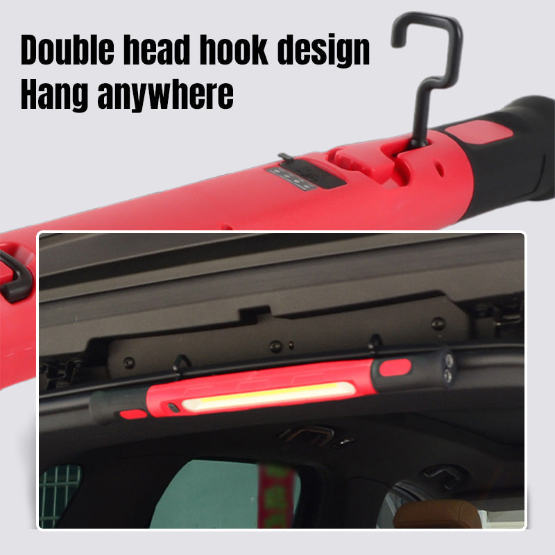 💡Lampe de Travail LED 3000LM – Base Magnétique & Crochet de Suspension, Batterie Rechargeable 5200mAh, Parfaite pour Atelier, Garage et Réparation Auto 🔧⚡