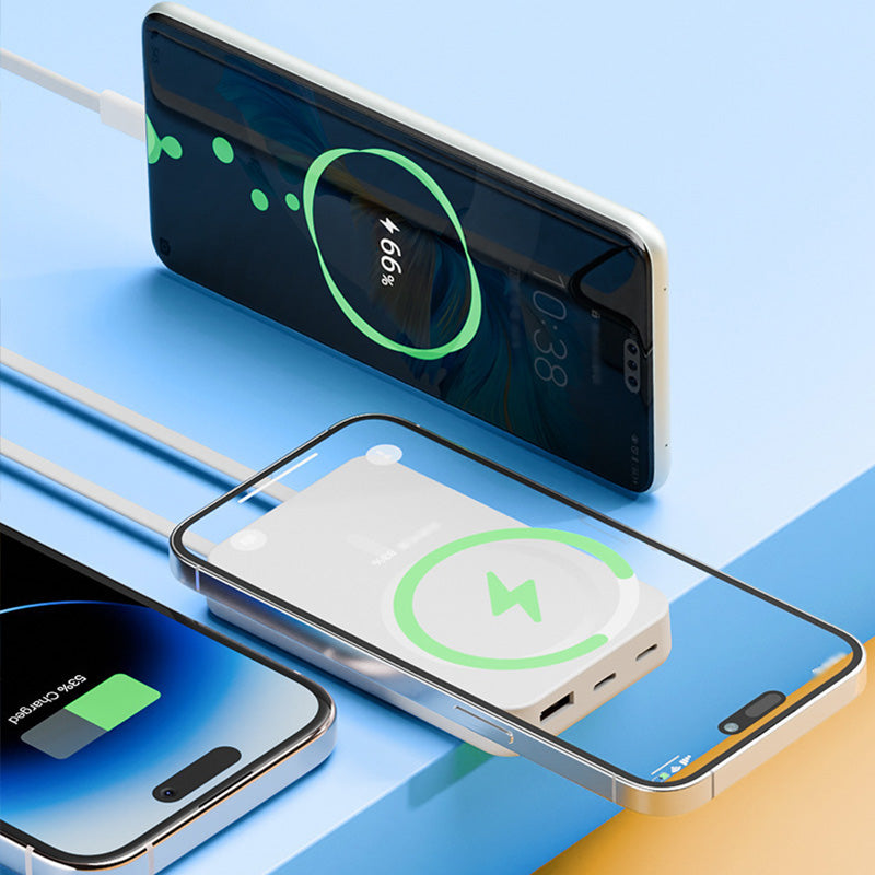 🔋🧲 PROMO FLASH 50% ! Batterie Externe Magnétique MagSafe – Support Intégré, Recharge Rapide 15W-22,5W, 10000/20000mAh, 4 Couleurs, Idéale iPhone & Android 📱