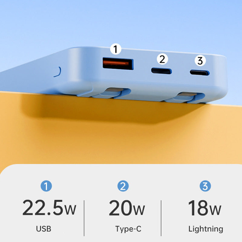 🔋🧲 PROMO FLASH 50% ! Batterie Externe Magnétique MagSafe – Support Intégré, Recharge Rapide 15W-22,5W, 10000/20000mAh, 4 Couleurs, Idéale iPhone & Android 📱
