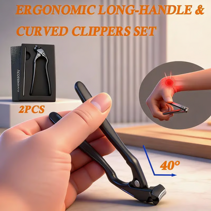 📢📢60 % DE RÉDUCTION MAINTENANT ✨🔥Coupe-ongles courbé en acier inoxydable – Ergonomique et facile à utiliser pour les seniors