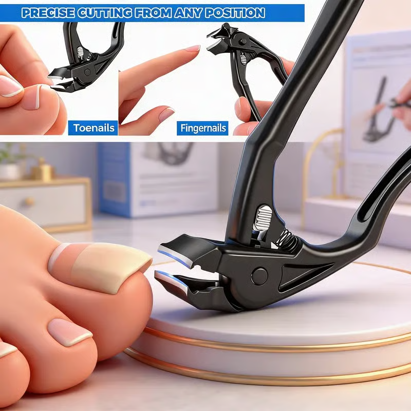 📢📢60 % DE RÉDUCTION MAINTENANT ✨🔥Coupe-ongles courbé en acier inoxydable – Ergonomique et facile à utiliser pour les seniors