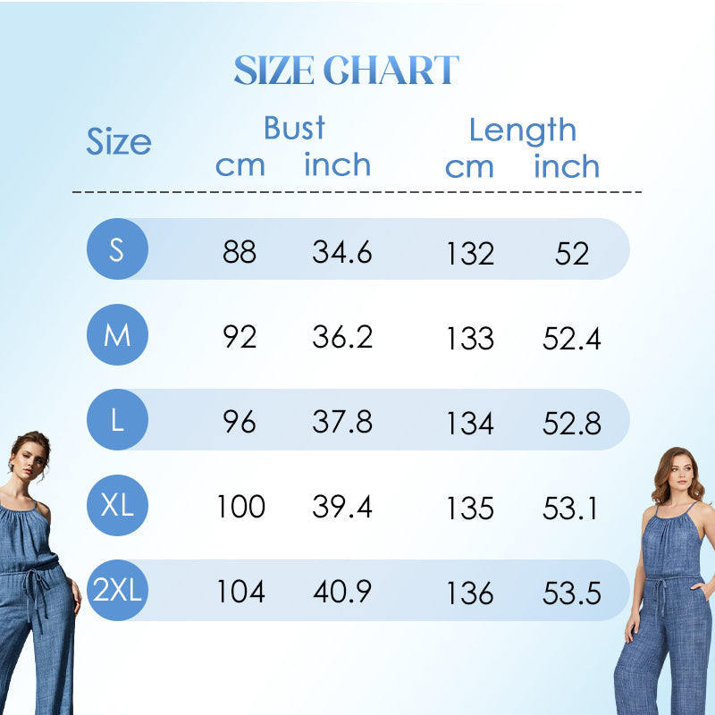 ✨☁️Combinaison d'été sans manches à cordon coulissant à la taille pour femme👗