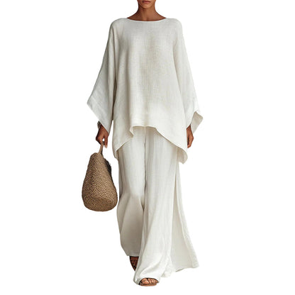👒 PROMO FLASH 50% ! ✨ Set Décontracté Femme – Veste Légère & Pantalon Flare, Coupe Ample & Tissu Doux ☀️