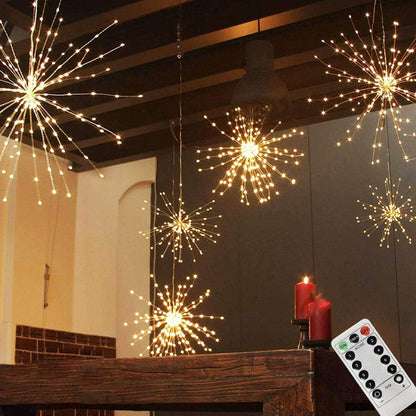 🎆60 % DE RÉDUCTION ! 💡 Guirlande lumineuse LED en fil de cuivre effet feux d'artifice – Fil de cuivre flexible, lumière chaude et éclairage décoratif pour vos fêtes ✨