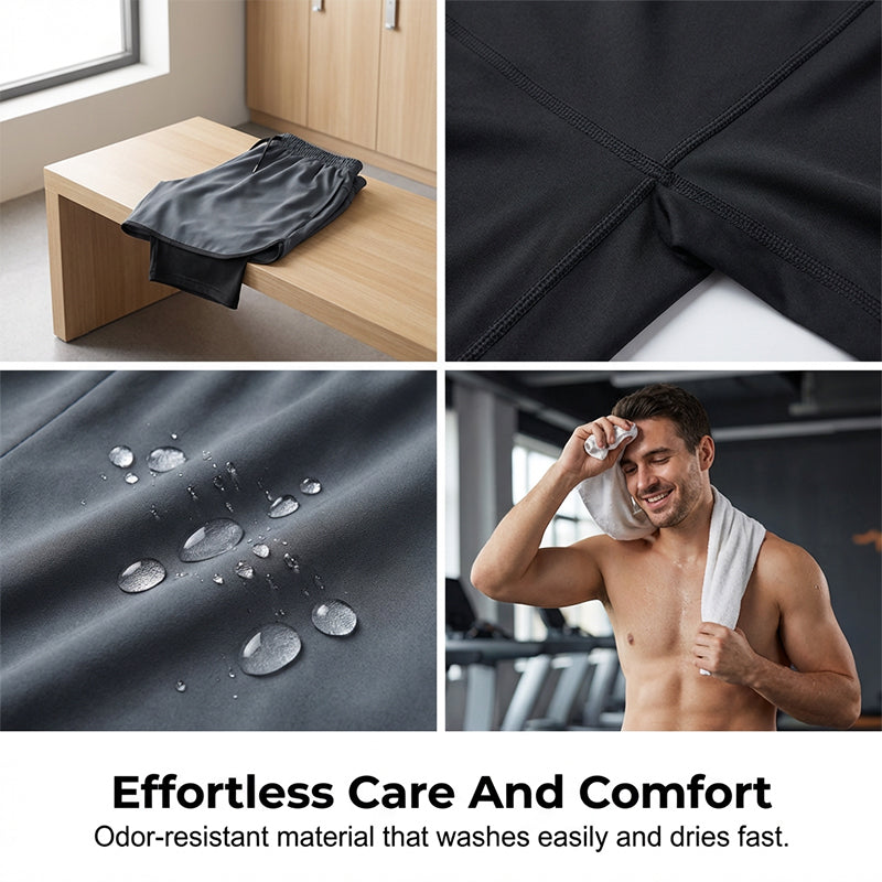 🏃‍♂️50% de réduction 👖 Collant de running 2-en-1 avec short pour homme – Respirant, anti-frottement & poche pour téléphone – parfait pour le sport 📱