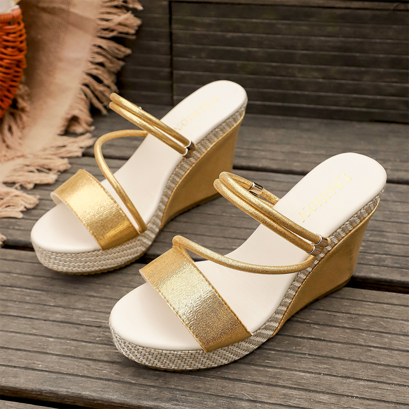 👡🌟 PROMO FLASH 50% ! Sandales Femme à Talons Compensés – Design Élégant, Semelle Cloutée, Hauteur 10cm, Bride de Cheville, 6 Couleurs, 36-43, Parfaites pour Vacances & Soirées 🌴