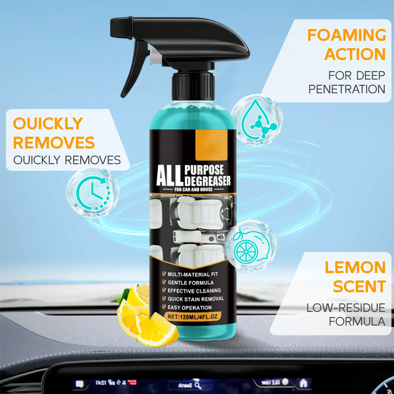 🧴 PROMO LIMITÉE : 3+1 GRATUIT ! 🍋 Spray Dégraissant Multi-Usages – Agit en 1 Seconde, Sans Traces & Parfum Citron Frais ✨