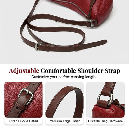 👜 50% DE RÉDUCTION 🌙 Sac croissant minimaliste en cuir véritable – Design épuré, bandoulière réglable & cuir doux – Idéal pour le quotidien ou les soirées – élégant et spacieux ✨