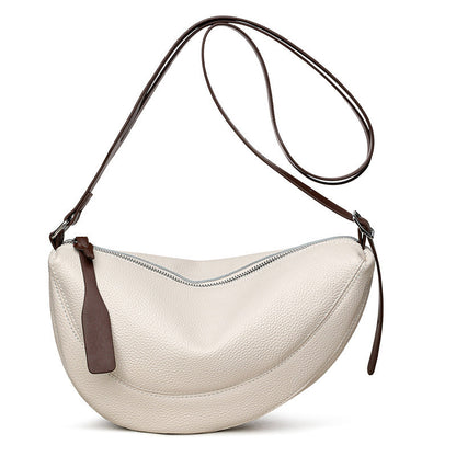 👜 50% DE RÉDUCTION 🌙 Sac croissant minimaliste en cuir véritable – Design épuré, bandoulière réglable & cuir doux – Idéal pour le quotidien ou les soirées – élégant et spacieux ✨