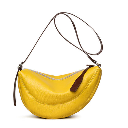 👜 50% DE RÉDUCTION 🌙 Sac croissant minimaliste en cuir véritable – Design épuré, bandoulière réglable & cuir doux – Idéal pour le quotidien ou les soirées – élégant et spacieux ✨