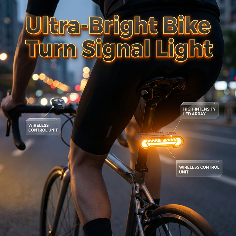🔦 Clignotant Sans Fil pour Vélo – Rechargeable, Étanche & Parfait pour Plus de Sécurité la Nuit 💡