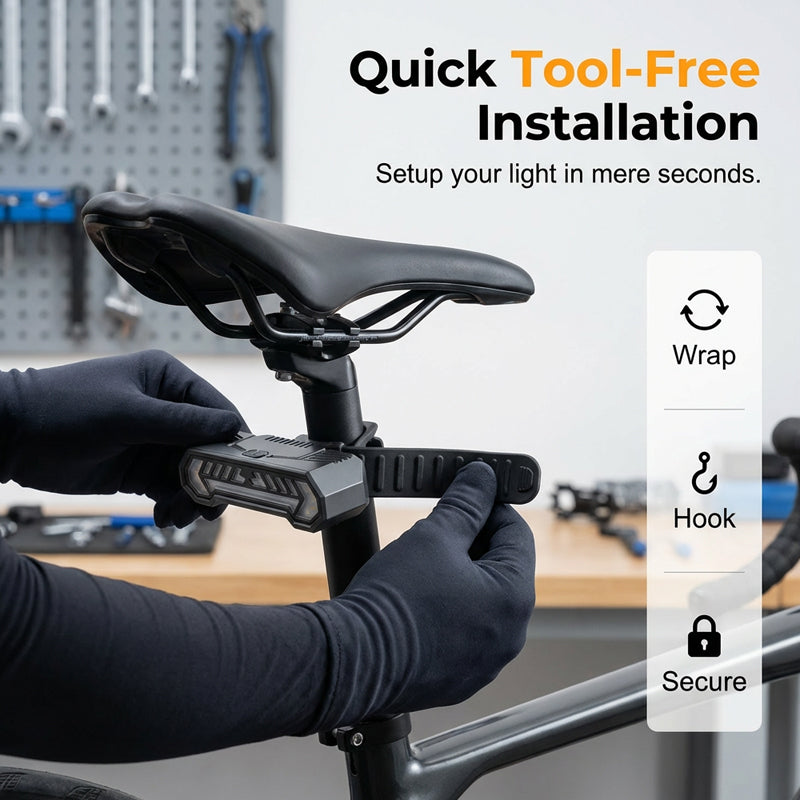 🔦 Clignotant Sans Fil pour Vélo – Rechargeable, Étanche & Parfait pour Plus de Sécurité la Nuit 💡