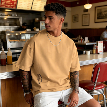 👕 50% DE RÉDUCTION ! T-Shirt Homme Coupe Oversize🆒 – Mélange Coton Premium, Imprimé Urbain & Style Décontracté ✨