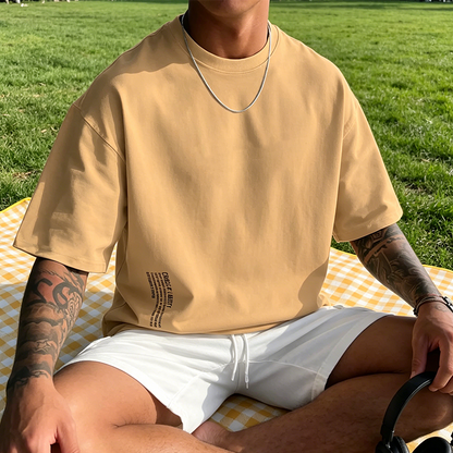 👕 50% DE RÉDUCTION ! T-Shirt Homme Coupe Oversize🆒 – Mélange Coton Premium, Imprimé Urbain & Style Décontracté ✨