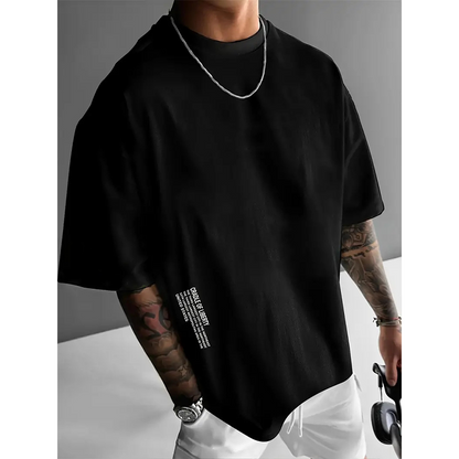 👕 50% DE RÉDUCTION ! T-Shirt Homme Coupe Oversize🆒 – Mélange Coton Premium, Imprimé Urbain & Style Décontracté ✨