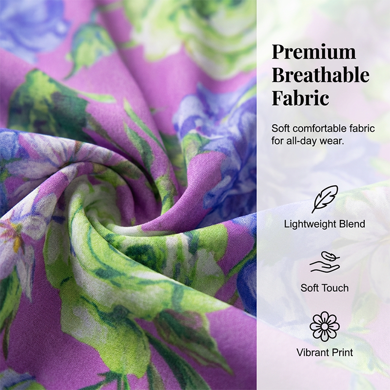 📢📢60 % DE RÉDUCTION !!!⏰Robe trapèze à col en V et ourlet à volants, imprimé floral, pour femme