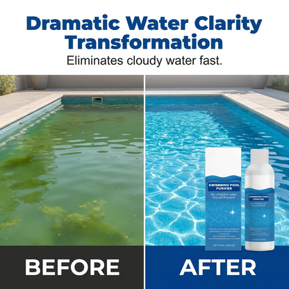 💧 Liquide purifiant pour piscine – une eau d'une clarté cristalline, sans effort ! ✨ Finis les eaux vertes et les produits agressifs – retrouvez une baignade saine et naturelle à chaque instant. 🏊‍♂️💙