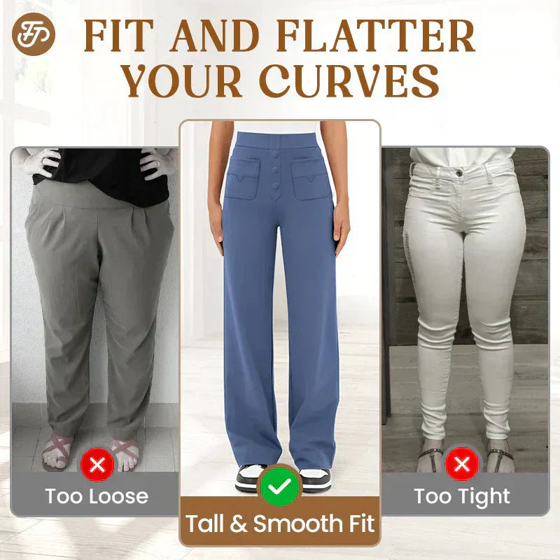 ⏳DERNIER JOUR DE SOLDE : 40% DE RÉDUCTION⚡💷Pantalon élastique à taille haute pour femme 2026 ✨ | Plusieurs tailles et couleurs disponibles