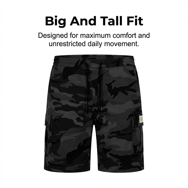 🔥🔥 PROMO FLASH 50% ! Short Cargo Tactique Grande Taille – Coupe Large, Tissu Résistant, Poches Multiples & Cordon de Serrage 🎽